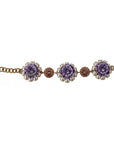 Dolce & Gabbana FIORI BLOOMING Floral Baroque Crystals Brass Bracelet