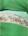 Dolce & Gabbana Green Silk Granita Al Limone Long Sleeves Sweater
