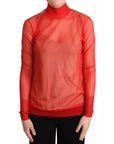 Dolce & Gabbana Orange Semi Transparent Blouse Sweater