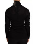 Dolce & Gabbana Black Turtleneck Slim Fit Pullover Sweater