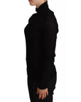 Dolce & Gabbana Black Turtleneck Slim Fit Pullover Sweater