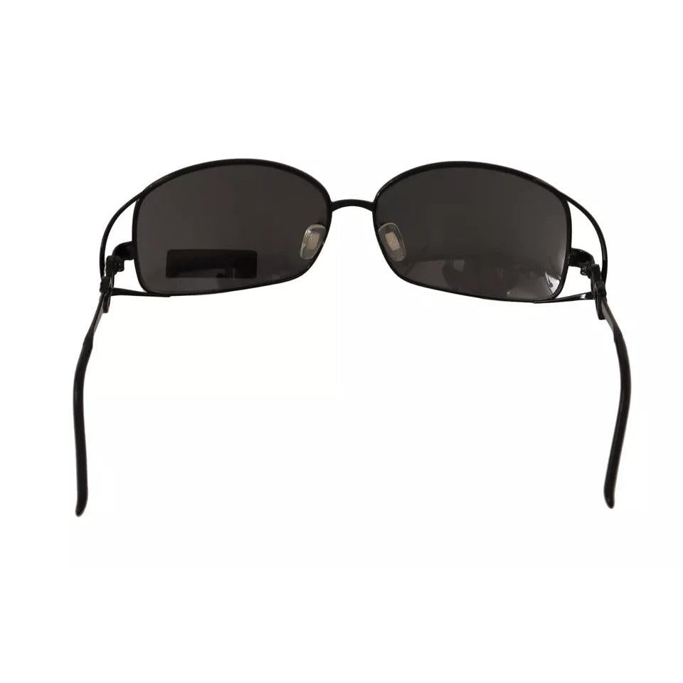 Dolce & Gabbana Black Metal Frame Logo Crystals Shades Sunglasses DG2016B