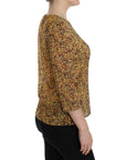 Dolce & Gabbana Sicilian Mosaic Print Silk Blouse