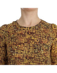 Dolce & Gabbana Sicilian Mosaic Print Silk Blouse