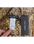 Dolce & Gabbana Sicilian Mosaic Print Silk Blouse