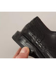 Dolce & Gabbana Black Perforated Leather Lace Up Derby Shoes