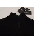Dolce & Gabbana Black Turtleneck Form Fitting Pullover Sweater