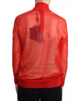Dolce & Gabbana Orange Semi Transparent Blouse Sweater