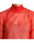 Dolce & Gabbana Orange Semi Transparent Blouse Sweater