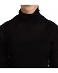 Dolce & Gabbana Black Turtleneck Slim Fit Pullover Sweater