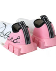Dolce & Gabbana Pink White Logo Sorrento Sneakers Shoes
