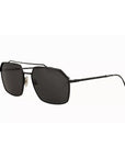 Dolce & Gabbana DG2250 Black Metal Full Rim Square Eyewear Sunglasses