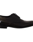 Dolce & Gabbana Black Leather Lace Up Mens Formal Derby Shoes