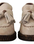 Dolce & Gabbana Beige Moccasins Slip On Leather Men Shoes