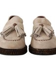 Dolce & Gabbana Beige Moccasins Slip On Leather Men Shoes
