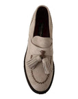 Dolce & Gabbana Beige Moccasins Slip On Leather Men Shoes