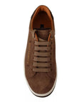 Dolce & Gabbana Brown Suede Logo Low Top Sneakers Men Shoes