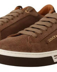 Dolce & Gabbana Brown Suede Logo Low Top Sneakers Men Shoes