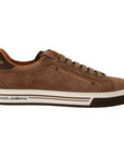 Dolce & Gabbana Brown Suede Logo Low Top Sneakers Men Shoes