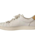 Dolce & Gabbana White Leather Heart Low Top Casual Sneakers Shoes