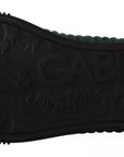 Dolce & Gabbana Green Corduroy High Tops Sneakers Mens Casual Shoes