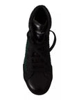 Dolce & Gabbana Green Corduroy High Tops Sneakers Mens Casual Shoes