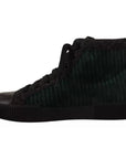 Dolce & Gabbana Green Corduroy High Tops Sneakers Mens Casual Shoes