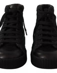 Dolce & Gabbana Green Corduroy High Tops Sneakers Mens Casual Shoes