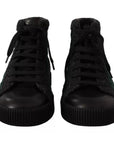 Dolce & Gabbana Green Corduroy High Tops Sneakers Mens Casual Shoes