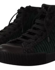 Dolce & Gabbana Green Corduroy High Tops Sneakers Mens Casual Shoes