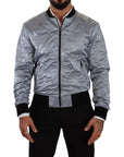 Dolce & Gabbana Light Blue Bomber Coat Men Jacket