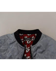 Dolce & Gabbana Light Blue Bomber Coat Men Jacket
