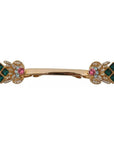 Dolce & Gabbana Gold Plated 925 Sterling Silver Crystal Collar Stop Brooch
