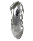 Dolce & Gabbana Silver Shimmers Sandals Heel Pumps Shoes