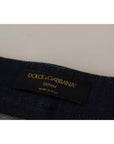 Dolce & Gabbana Dark Blue Embellished Denim Hot Pants Shorts