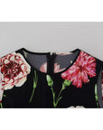 Dolce & Gabbana Black Floral Sleeveless Tank Top Silk Blouse