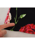 Dolce & Gabbana Black Floral Sleeveless Tank Top Silk Blouse