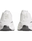 Dolce & Gabbana White Silver DAYMASTER Leather Sneakers Men Shoes