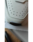 Dolce & Gabbana White Silver DAYMASTER Leather Sneakers Men Shoes