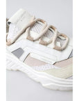 Dolce & Gabbana White Beige Leather Sport DAYMASTER Shoes Sneakers