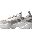 Dolce & Gabbana White Beige Leather Sport DAYMASTER Shoes Sneakers