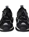 Dolce & Gabbana Black White Logo Sorrento Mens Sneakers Shoes