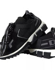 Dolce & Gabbana Black White Logo Sorrento Mens Sneakers Shoes