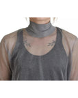 Dolce & Gabbana Gray See Through Turtleneck Pullover Sweater