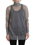 Dolce & Gabbana Gray See Through Turtleneck Pullover Sweater
