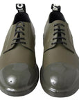 Dolce & Gabbana Green Leather Rubber Sole Dress Shoes