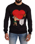 Dolce & Gabbana Black Cupid Print Hoodie Sweatshirt Sweater