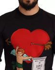 Dolce & Gabbana Black Cupid Print Hoodie Sweatshirt Sweater