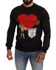 Dolce & Gabbana Black Cupid Print Hoodie Sweatshirt Sweater