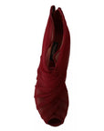 Dolce & Gabbana Red Tulle Ankle Boots Stiletto Heels Shoes